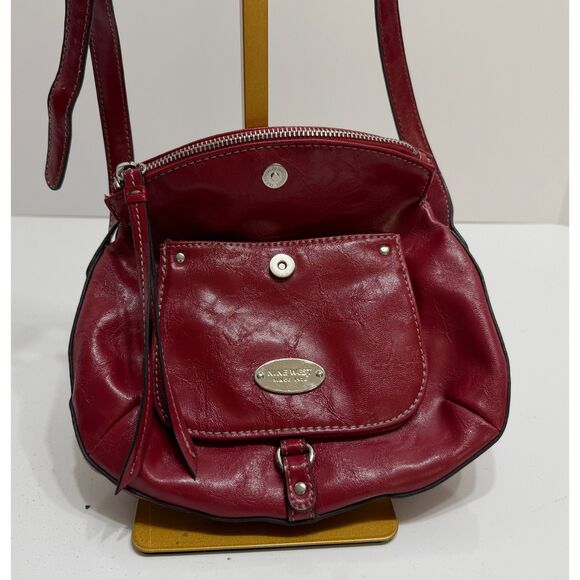 B2-45 Nine West Red Faux Leather Bag - Picture 2 of 8